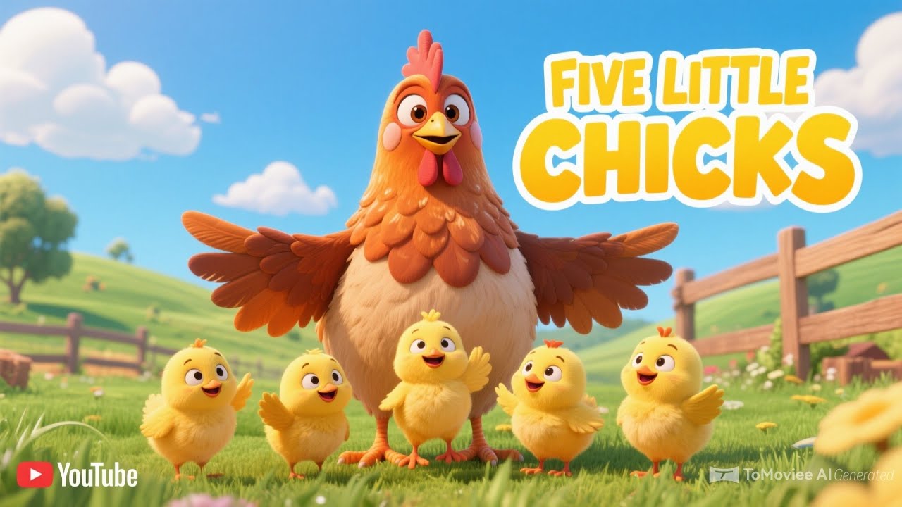Five Little Chicks 🐥 | Counting Song for Kids | Nursery Rhymes & Baby Songs