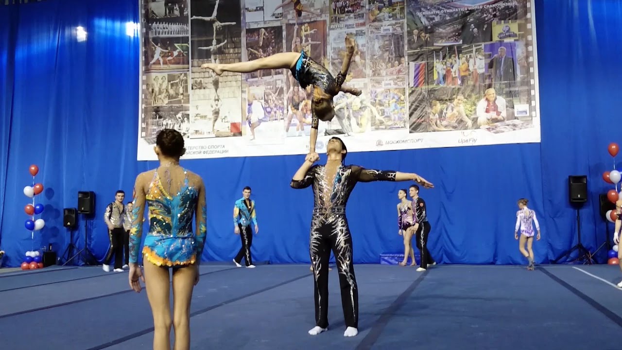 Акробатика. Разминка Мастеров Спорта. Показательные выступления, Звенигород, 