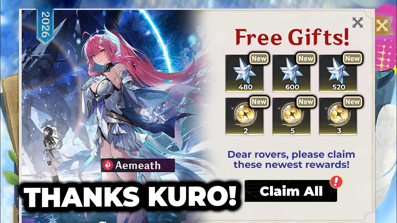 FREE 1600 ASTRITE, 10 PULLS FOR ALL WUWA PLAYERS (KURO GIFTS) | WUWA 3.1, Aemeath WUWA, WUWA Aemeath