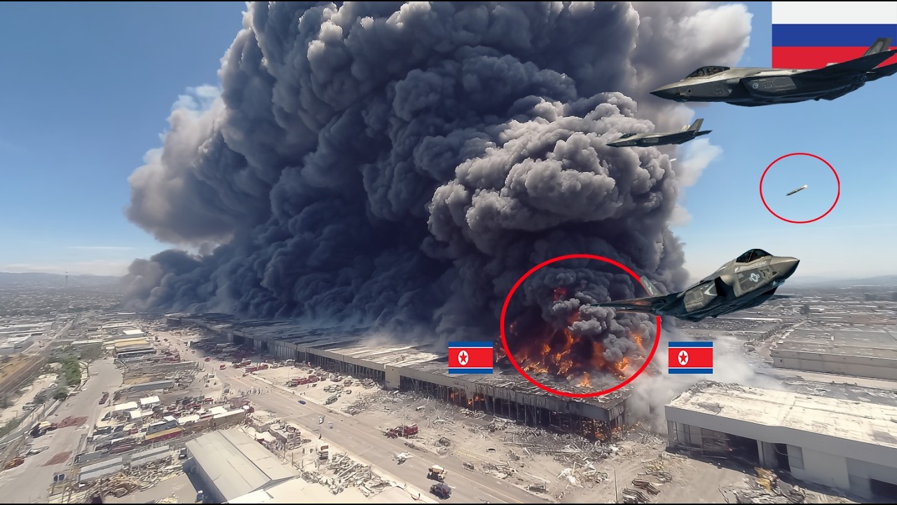 1 Minute Ago! US F-35 fighter jets DESTROY a North Korean missile storage depot in Russia.