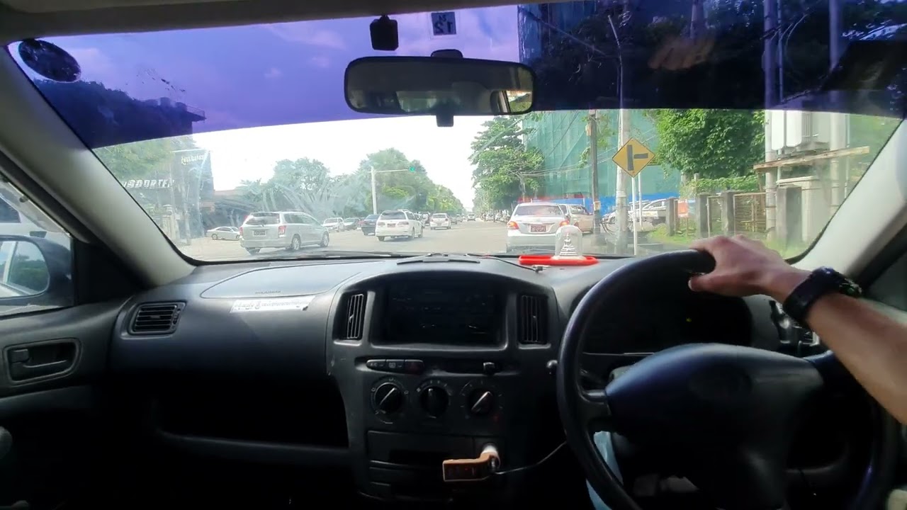 Toyota Pro box Driving test performance and  TRAFFIC  on YANGON