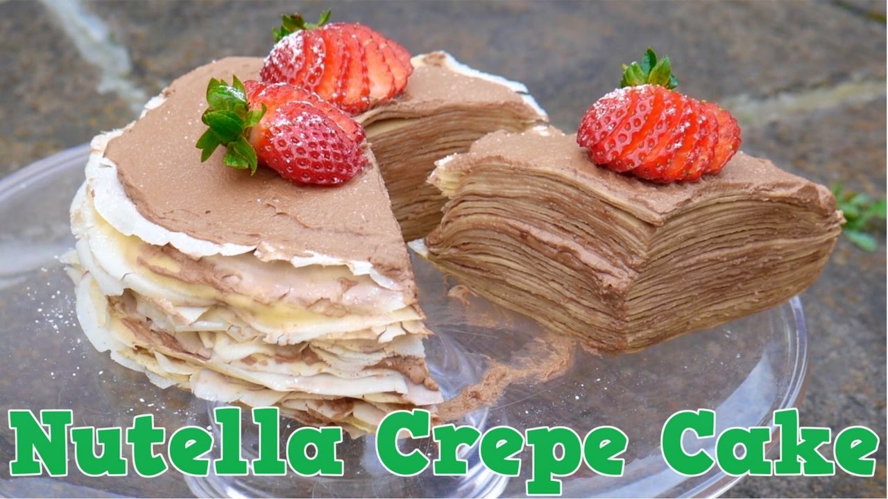 NUTELLA Crepe Cake Recipe! - Yum It