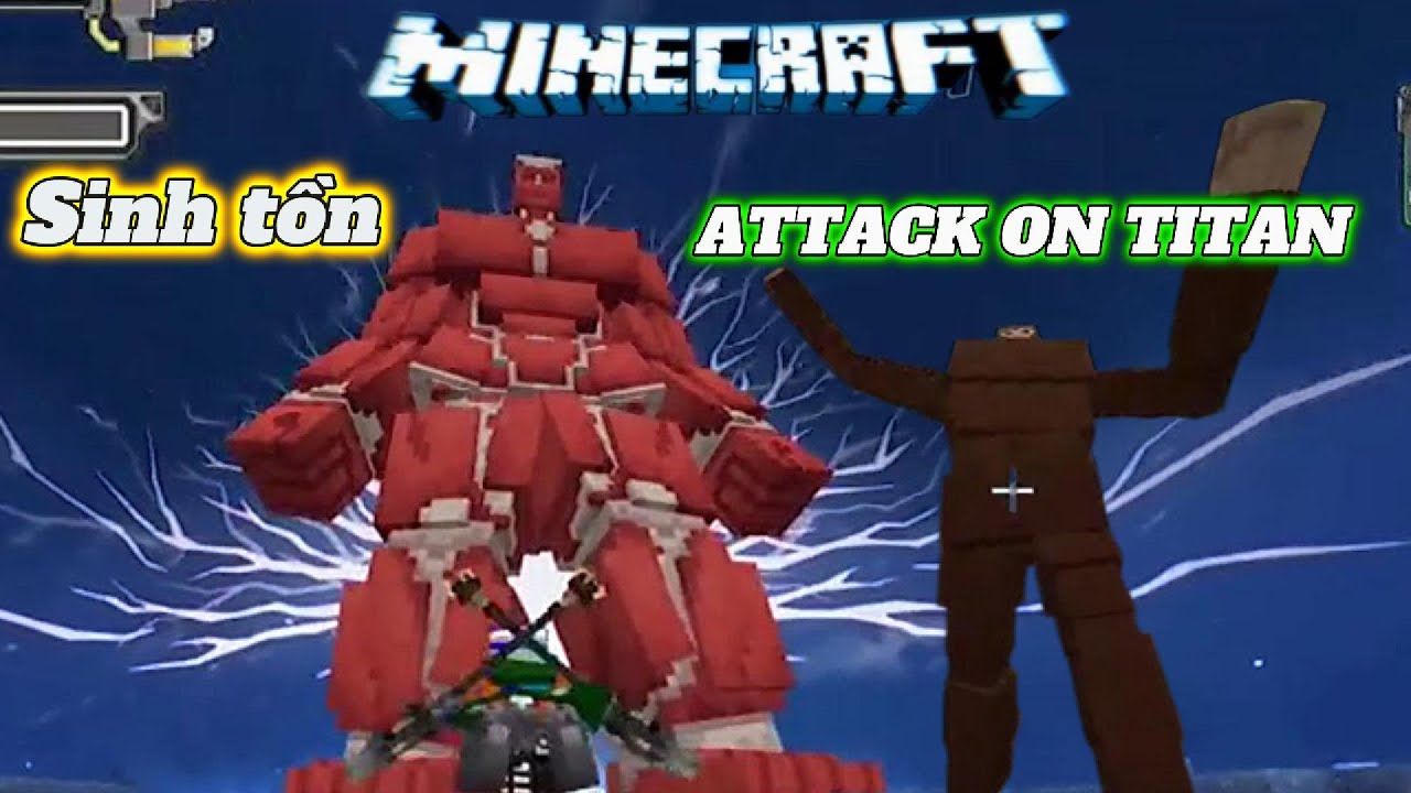 Sinh tồn trong thế giới attack on titan | KemKem Minecraft