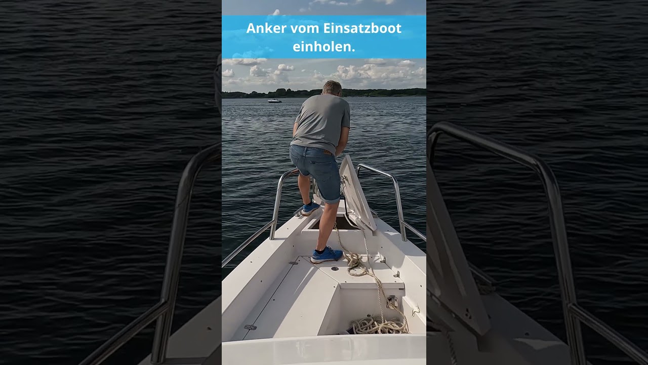 Schiff auf dem Fleesensee festgefahren. Bootshilfe und Polizei im Einsatz. #boatfail