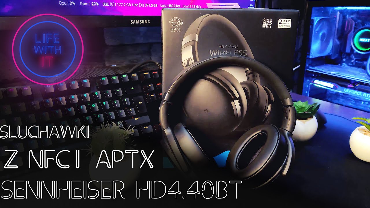 Najlepsze TANIE słuchawki bezprzewodowe z NFC i APT-X? *MIKROFON NAS ZAWI&Oacute;DŁ* | Sennheiser HD4.40BT