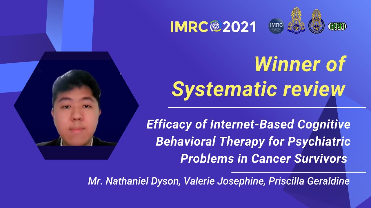 Winner of Systematic review | Mr. Nathaniel Dyson | IMRC2021