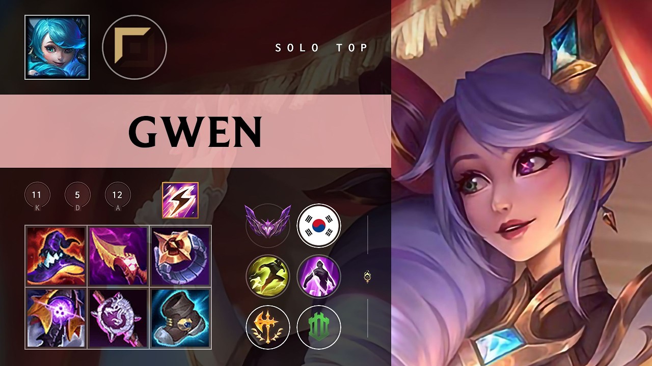 Gwen Top vs Camille - KR Master Patch 26.08