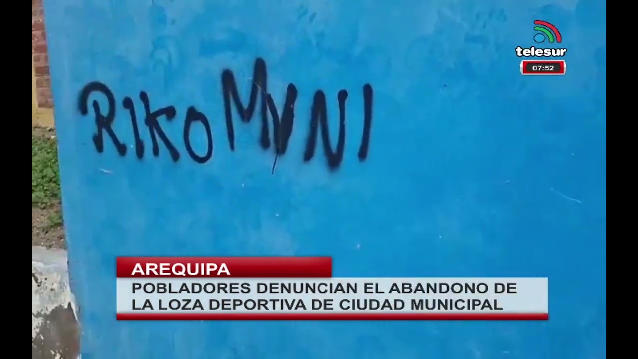 POBLADORES DENUNCIAN EL ABANDONO DE LA LOZA DEPORTIVA DE CIUDAD MUNICIPAL - #arequipa
