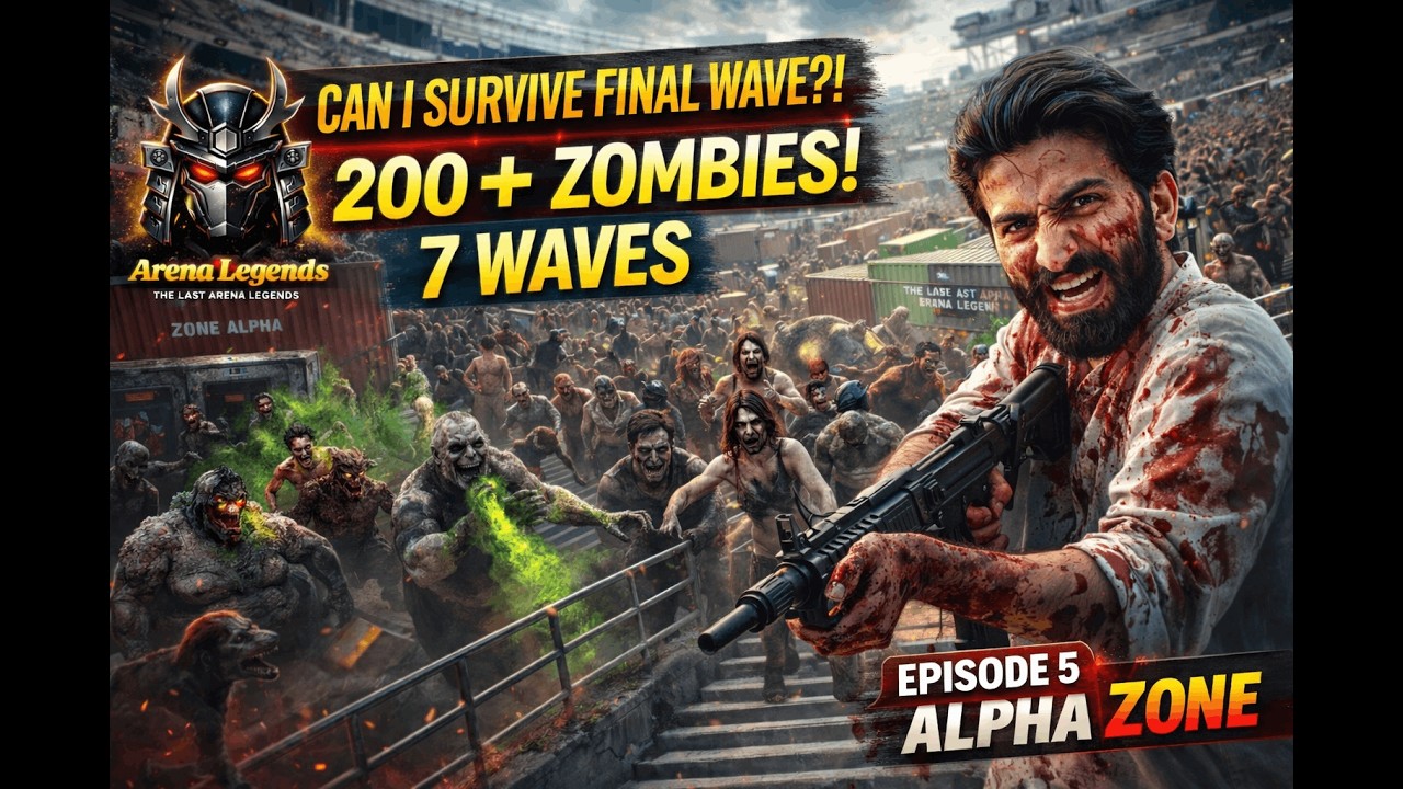 200+ Zombies Attack in Alpha Zone! | Dead Target Stadium Mission | Episode 5 Final Wave Survival