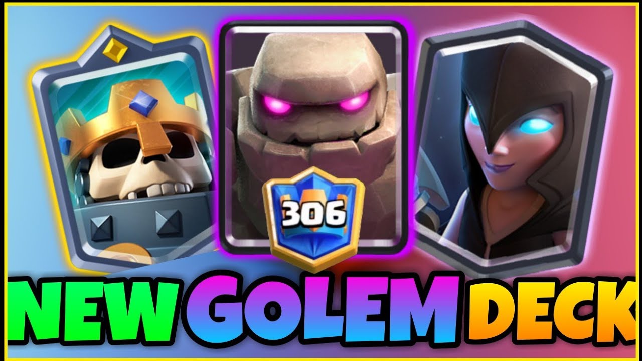 TOP LADDER W/ NEW GOLEM BEATDOWN CONTROL DECK | CLASH ROYALE