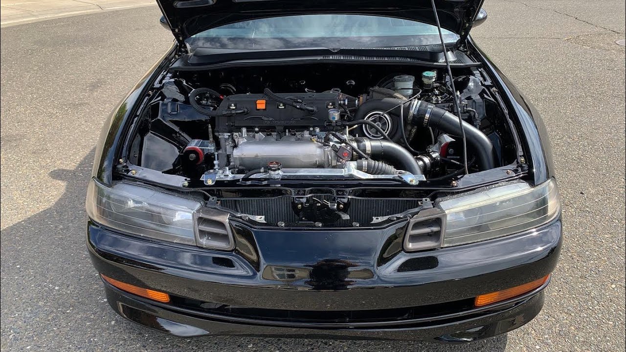 Broken transmission replaced! 400hp k24 turbo prelude back on the streets!