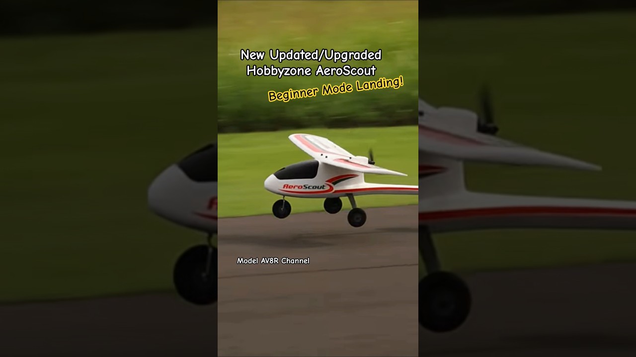Hobbyzone AeroScout (Updated/Upgraded 2026) Beginner Mode Landing! #new #aviation #rcplane