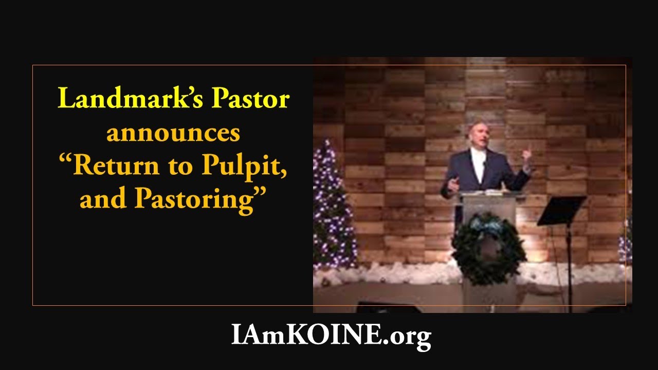 Pastor bids Farewell to "dead constructs, and "local church" games Announces his return to Pastoring