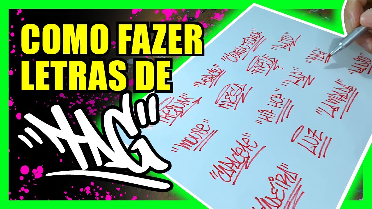 ⚠ O JEITO MAIS FÁCIL DE FAZER LETRAS DE TAG - Tutorial com alfabeto