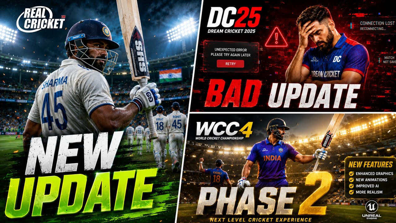 WCC4 PHASE 2 😱 DC25 BAD UPDATE & Real Cricket New Update 🔥