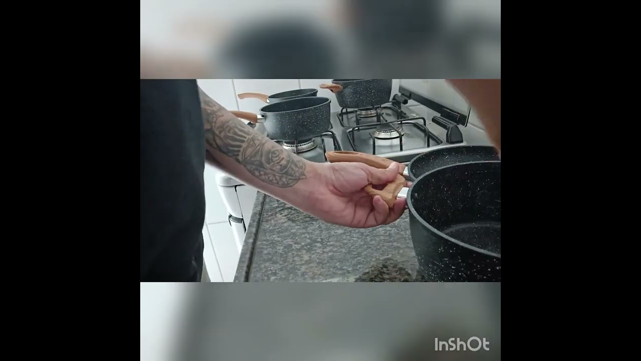 Processo de cura do Jogo de panelas Viena 5 peças Revestimento Cerâmica 4,5mm Casabiente - Preto