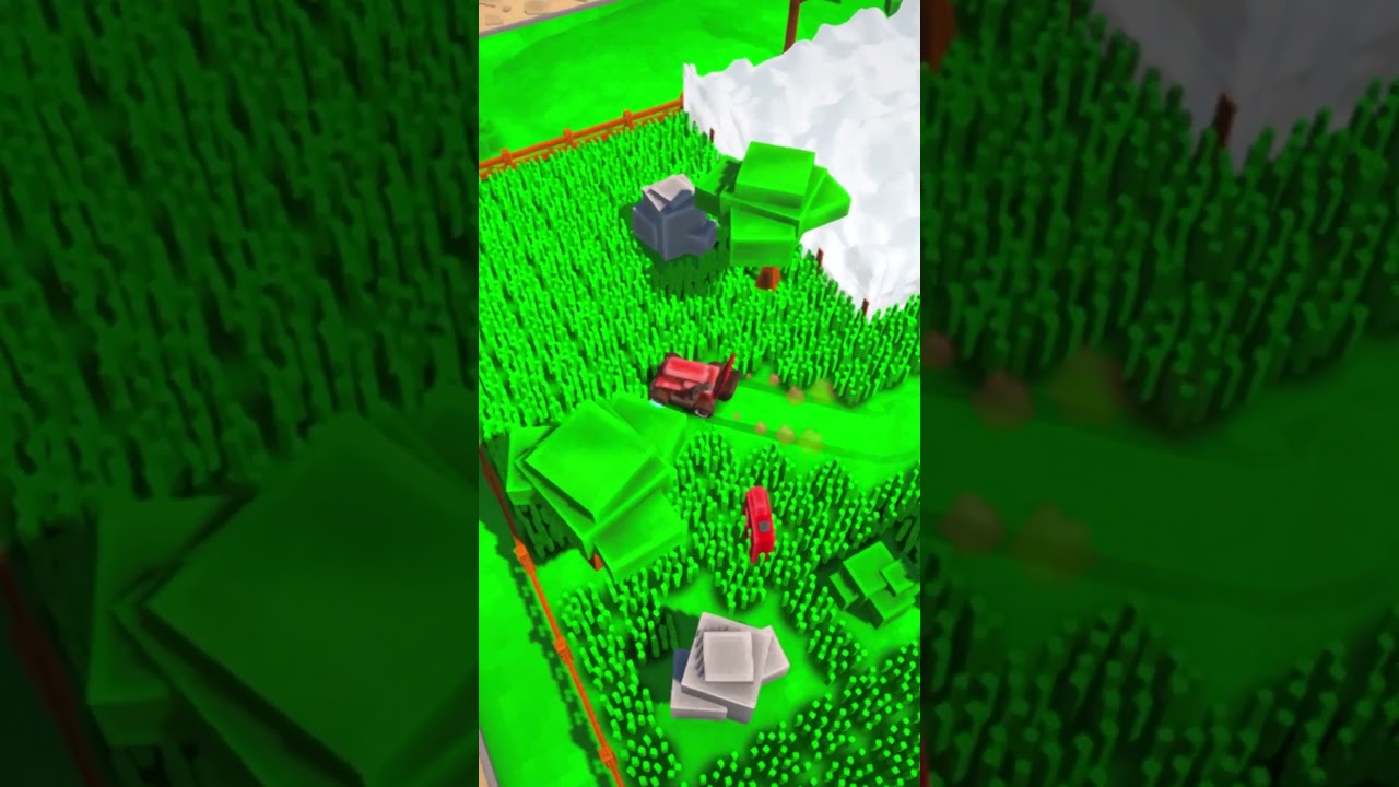 Day 2 of building our stylized mowing game