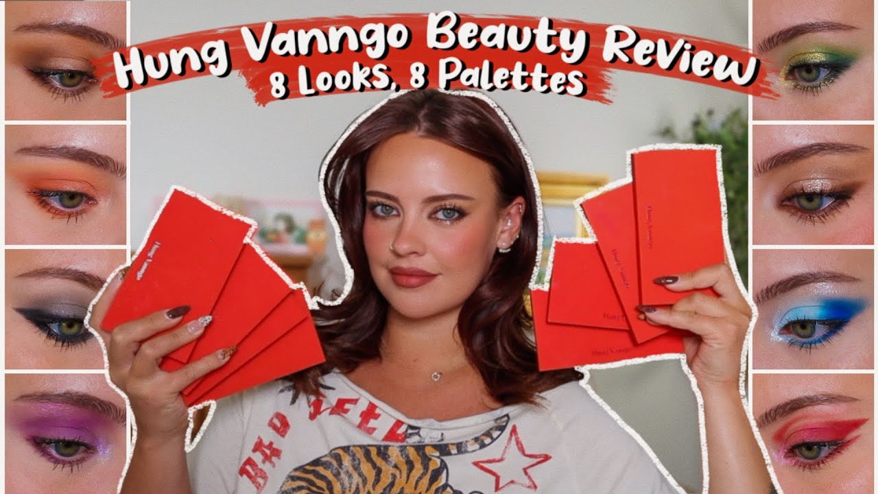 I Tried Hung Vanngo Beauty! Full Review- 8 Eyeshadow Palettes, 8 Eye Looks | Julia Adams