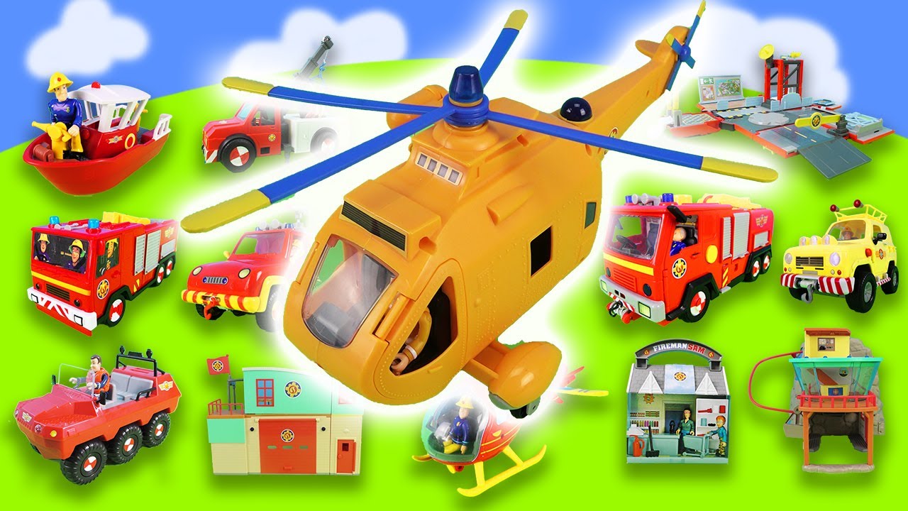 1 час веселья с различными игрушками Fireman Sam: вертолеты и многое другое в видеомиксе!