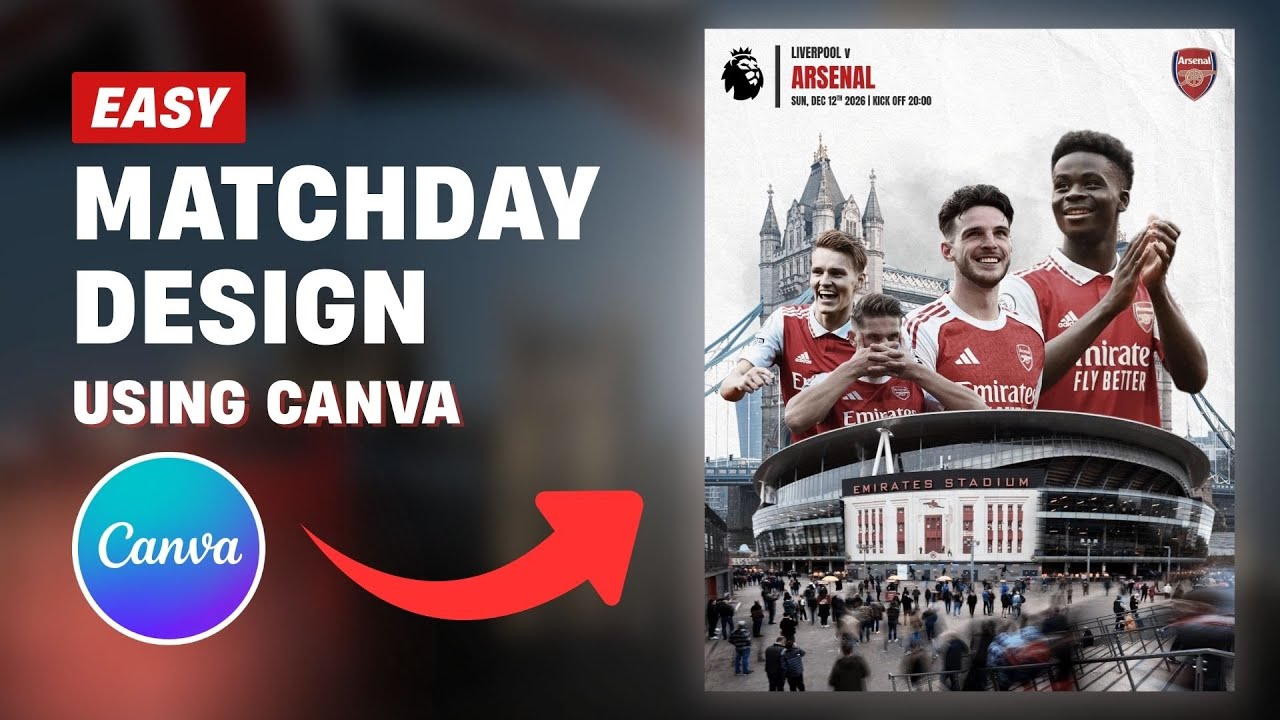 Football Matchday Poster Design Tutorial Using Canva | Quick & Professional