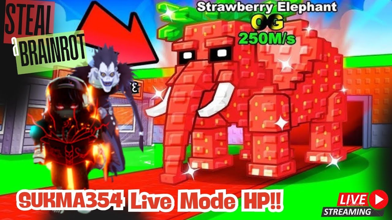 live pake HP!!! STEAL A BRAINROT #robloxindonesia #roblox #stealabrainrot