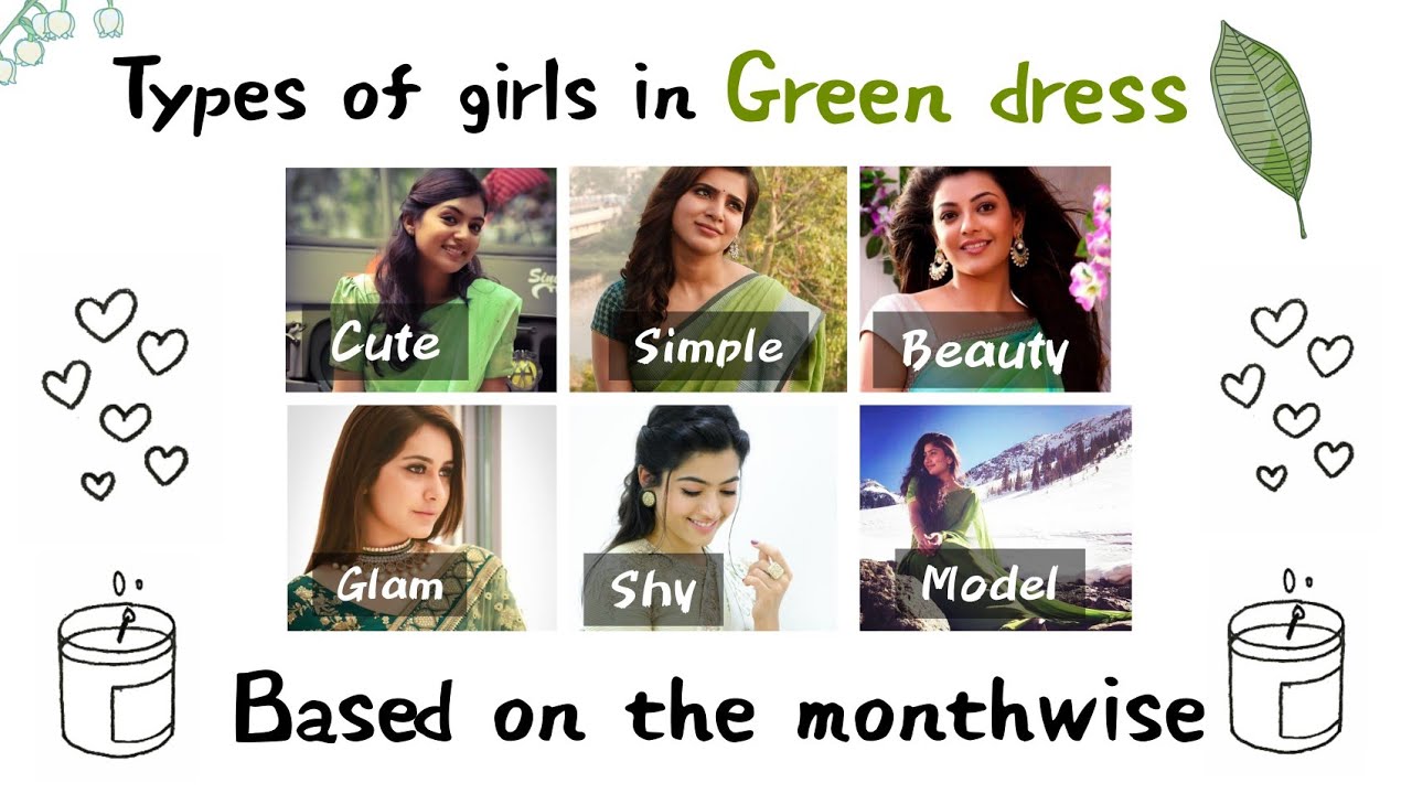 Types of girls in Green dress🤩🥰💚 Monthwise || Hello kitty ||