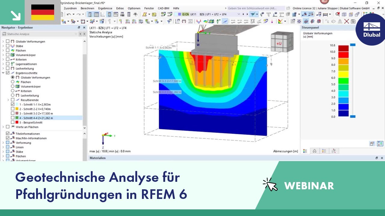 Webinar | Geotechnische Analyse für Pfahlgründungen in RFEM 6
