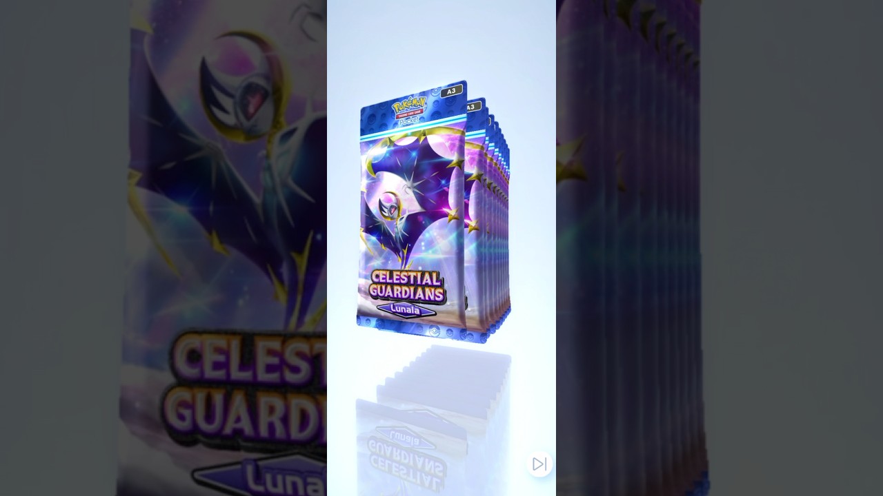 Opening 10 packs of Celestial Guardians: Lunala from Pok&eacute;mon Pocket!! #pokemonpocket #pok&eacute;monpocket