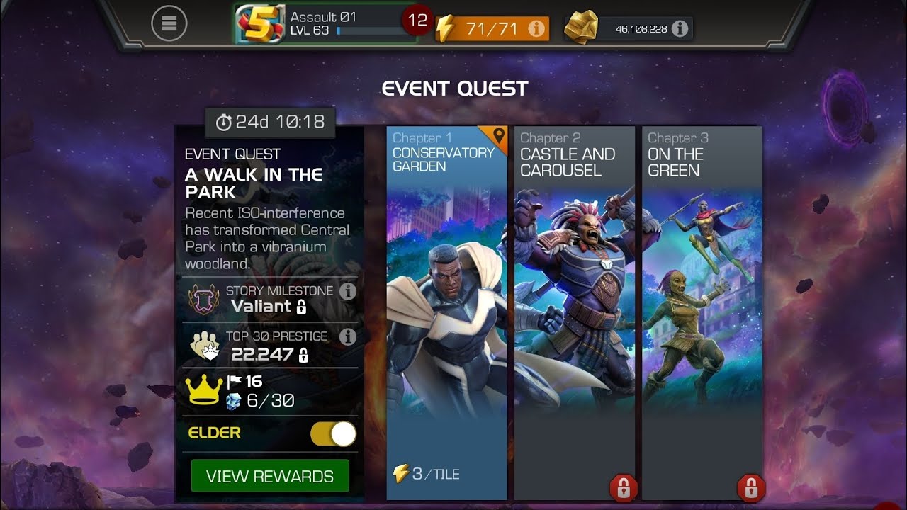 Marvel Contest of Champions- 2026 February EQ- Elder Difficulty Quest 1