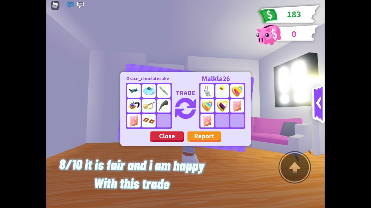 Rating my Adoptme trades🤭 W/Grace  purple queen roblox