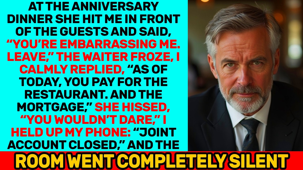 She Slapped Me at Our Anniversary — I Closed the Joint Account in Front of Everyone