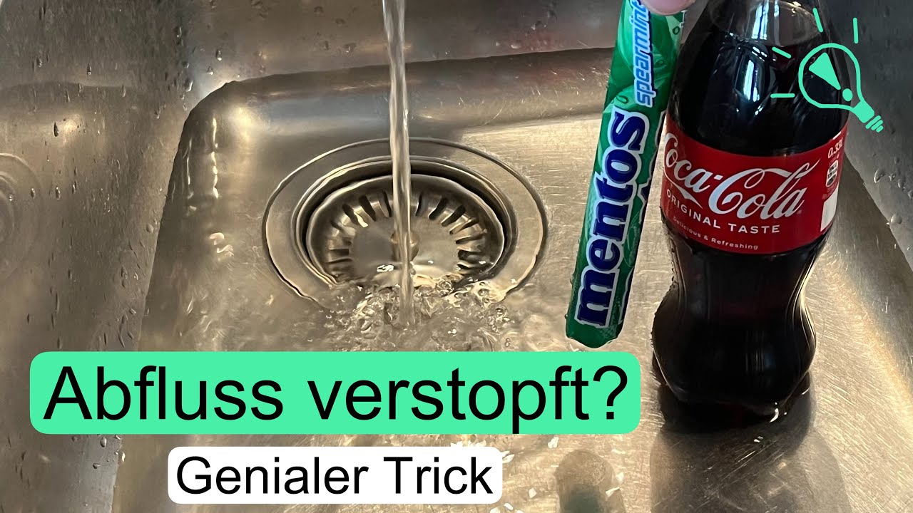 Abfluss reinigen - mit diesem GENIALEN Trick ist dein Abfluss der Sp&uuml;le wieder sauber!