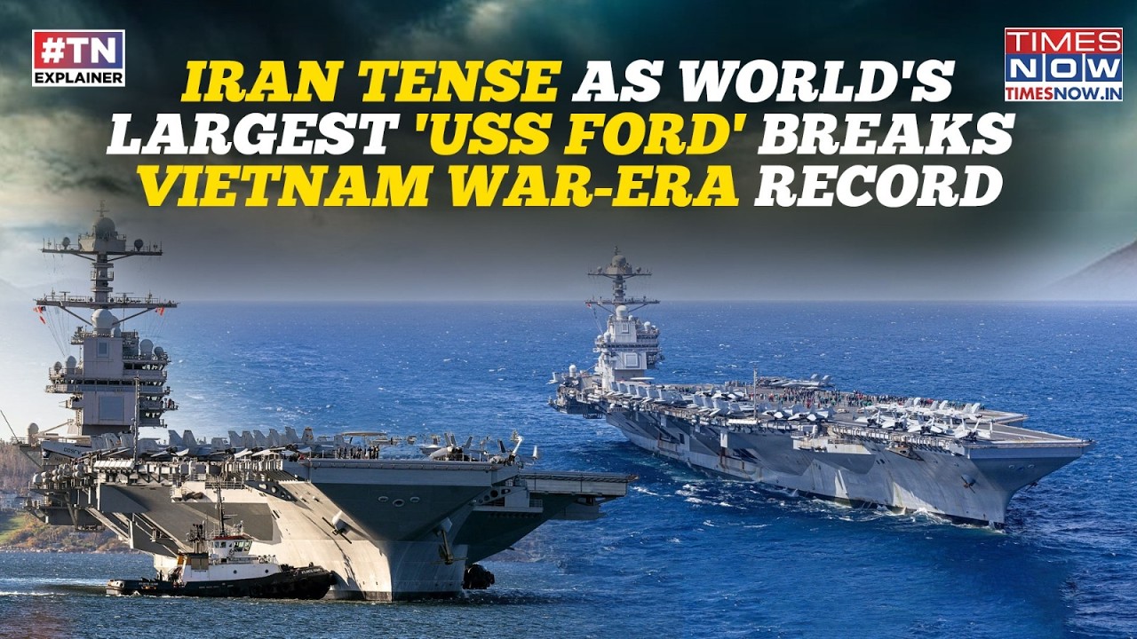 Iran Tense As World's Largest Aircraft Carrier USS Gerald Ford Breaks Vietnam War-Era Record| Watch