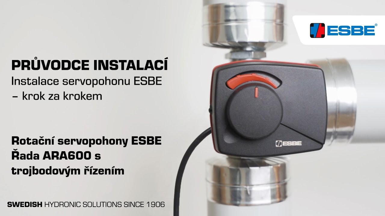 Instalace servopohonu ESBE – ARA600 s trojbodovým řízením