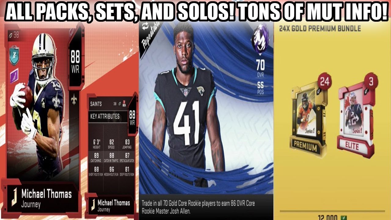 ALL MADDEN 20 PACKS, SETS, AND SOLOS REVEALED! TONS OF MUT INFO! | MADDEN 20 ULTIMATE TEAM