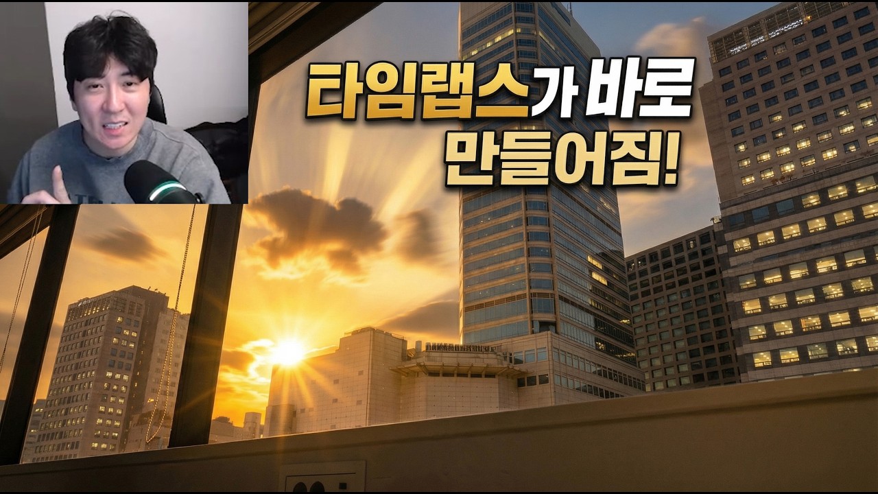 타임랩스가 AI 이미지 한 장으로 만들어지네요;; 꿀팁 공유