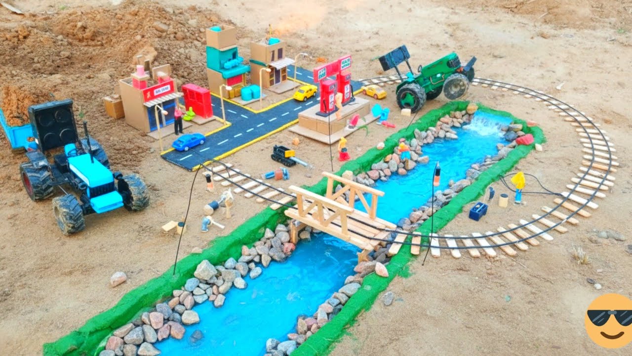 मिनी ट्रेक्टर फ़स गया rc mini tractor Tochanking fas gaya with help Bulldozer ❤️🙏👍