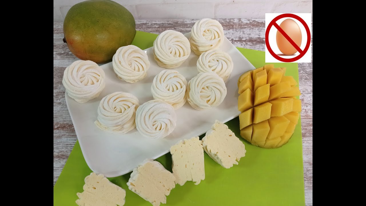 ЗЕФИР БЕЗ ЯИЦ! 100% VEGAN! Постный зефир!  Манговый зефир! Всегда получается! Подробно На АГАР АГАРЕ