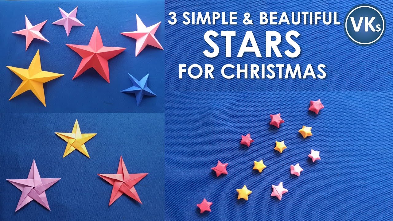 How to Make Origami Paper Stars | Simple & Beautiful | VinKrish Solutions