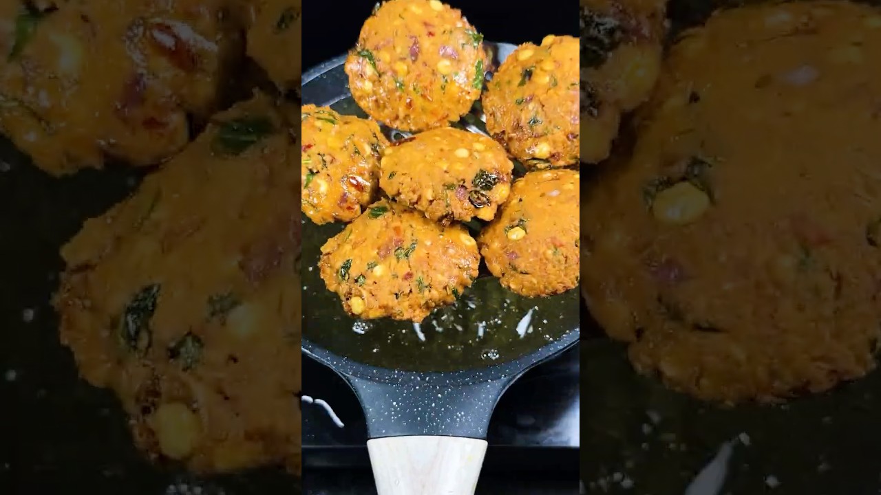 Crispy Paruppu Vadai ASMR | Traditional South Indian Tea Time Snack 🍵🔥