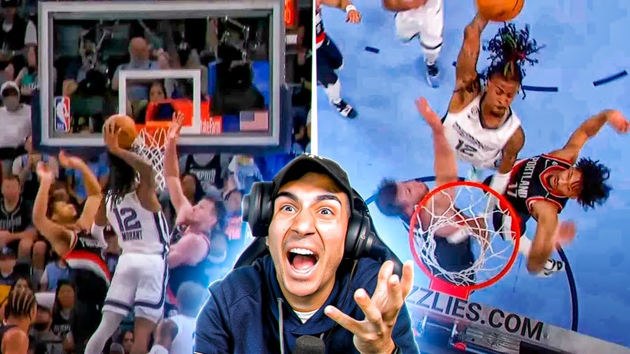 ¡MORANT LES HUNDE LA CARRERA😱😳 con un MATE SIN SENTIDO! - GRIZZLIES vs BLAZERS (5/4/23)