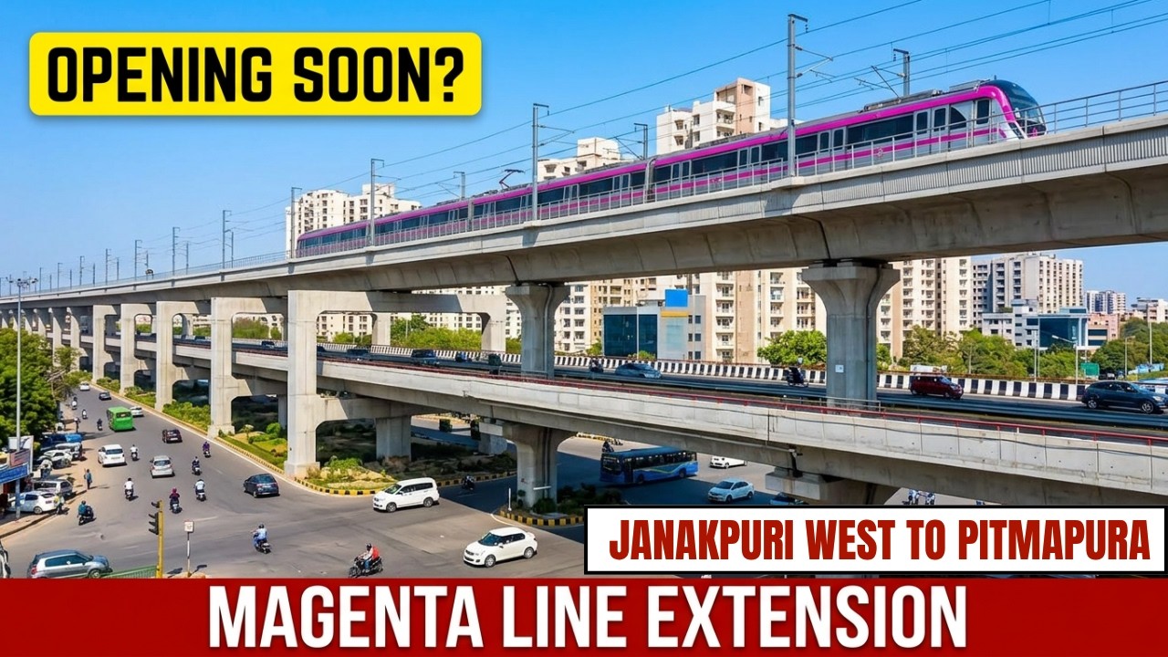 IS Delhi Metro MAGENTA LINE PRIORITY SECTION READY? Janakpuri to Madhuban Chowk + Skywalk Update