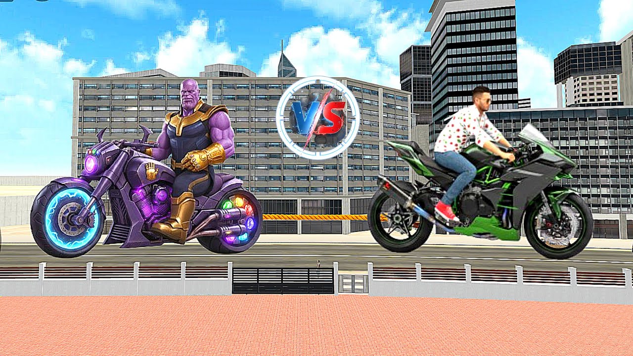 Franklin vs Thanos drag race 😱💥 Indian Theft Auto Simulator game 🤩🥳 modified bikes 🔥 New update 