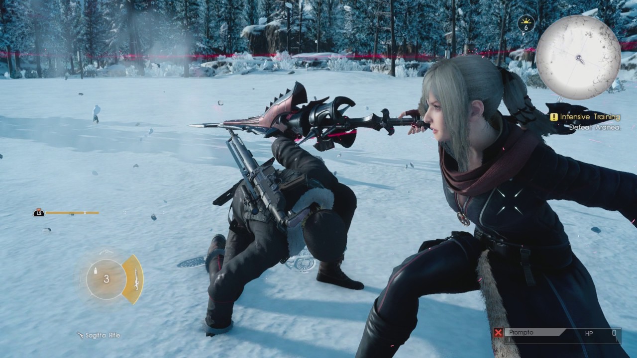 Final Fantasy XV: Aranea Boss Fight - Episode Prompto (1080p 60fps)