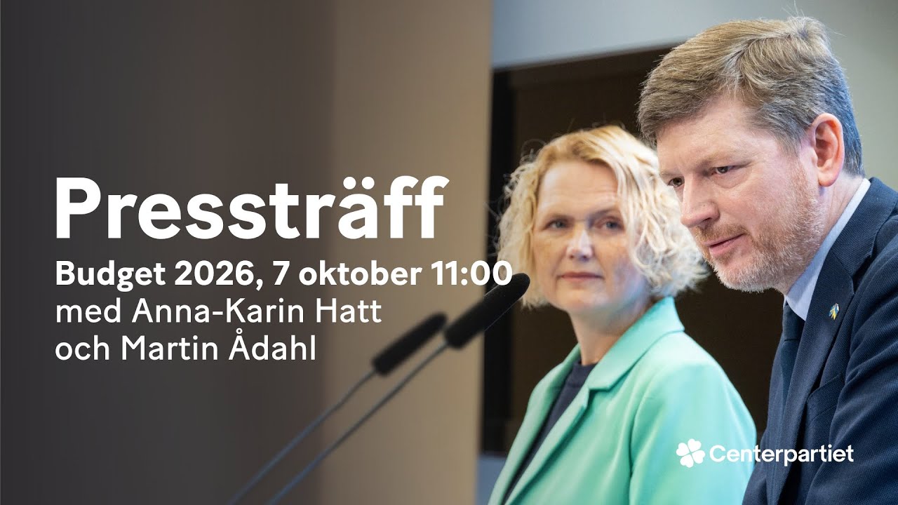 Pressträff: Budget 2026