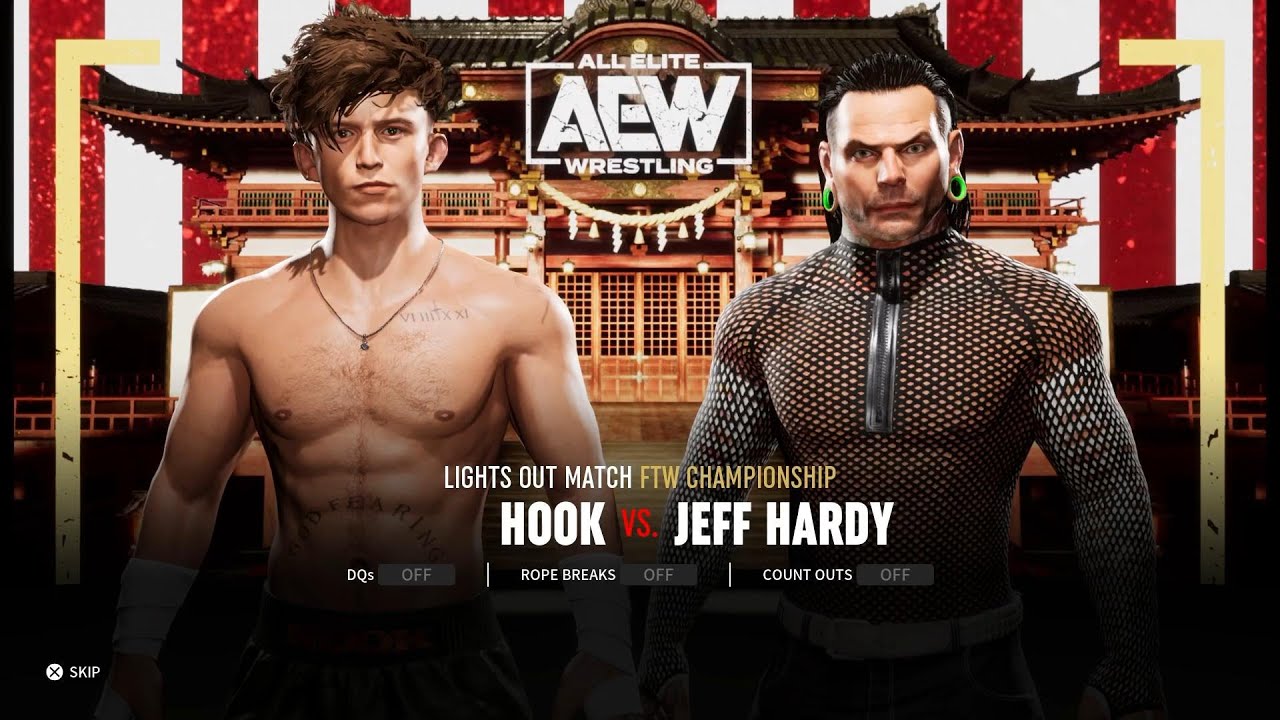 AEW Fight Forever - Hook vs. Jeff Hardy (PS4)