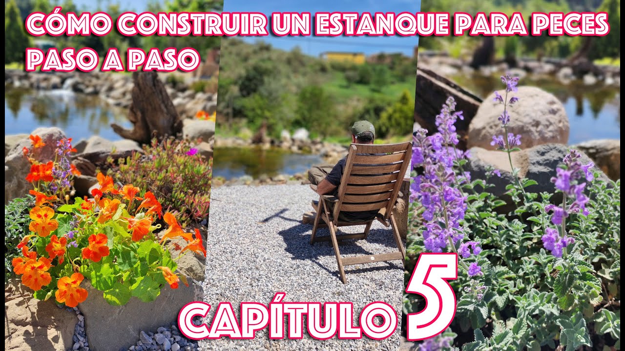 Cómo construir un estanque para peces paso a paso - Capítulo 5 - Vestir el estanque