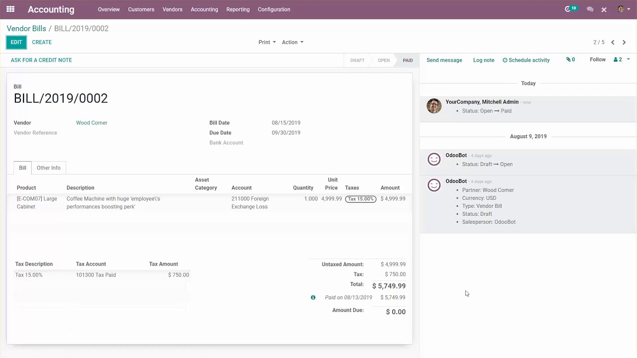 Printing Checks with Odoo