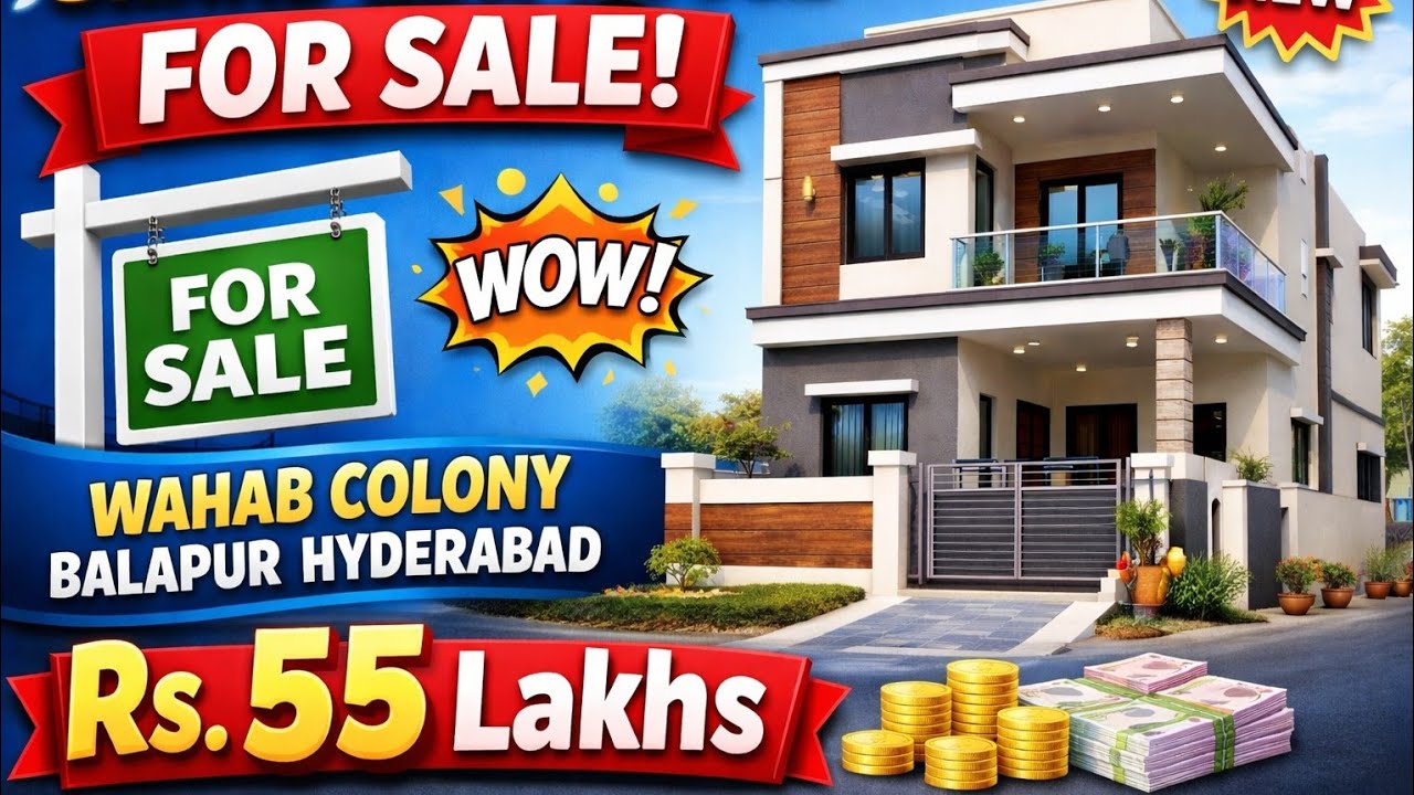 100 SqYd 3BHK Registered Independent #houseforsale at Wahab Colony Balapur Chandrayangutta Hyderabad