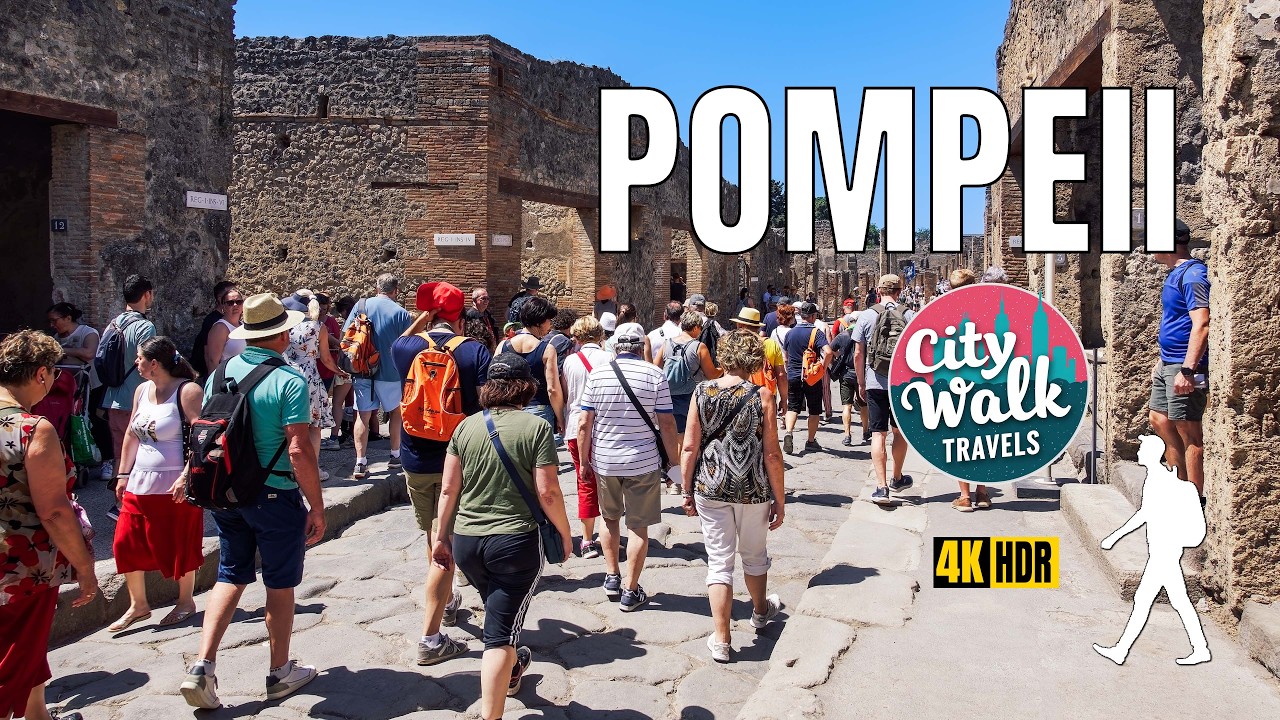 Pompeii, Italy 🇮🇹 Walking Tour | 4K HDR | Natural Sound | Archaeological Park
